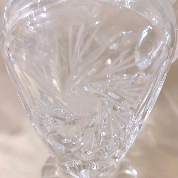 Style American Brilliant Cut Pitcher Hobs Stars and Pin Wheels 7” Tall. A1674. - Picture 7 of 8